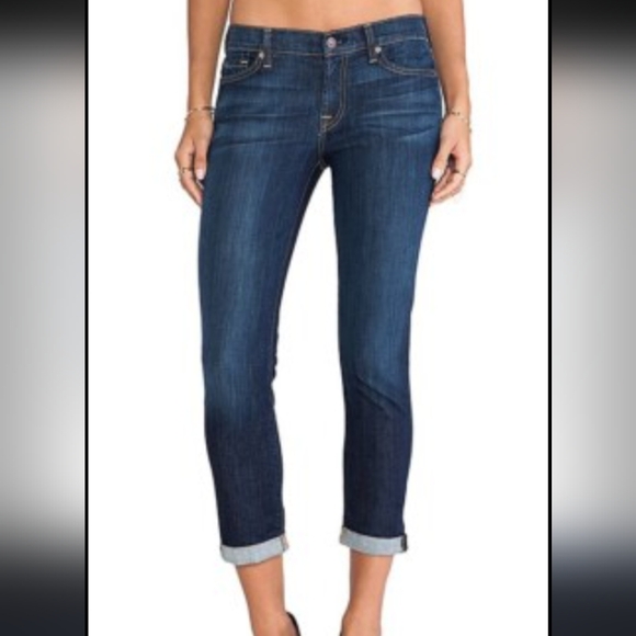 7 For All Mankind Denim - 7 For All Mankind the Skinny Crop & Roll Size 32
